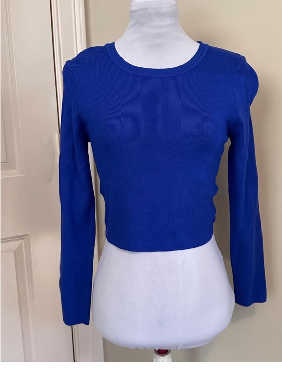 Zara Sweaters - Zara Cobalt Blue Long Sleeve Knit Top